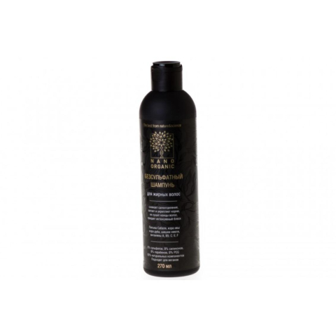 Безсульфатный шампунь для жирных волос, 270 мл, Nano Organic