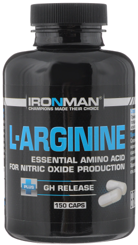 L-аргинин, 150 капсул, IRONMAN