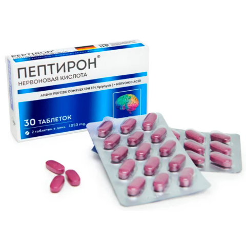 Пептирон, Комплекс с пептидом Эпифиза для памяти, нормализации биоритмов, 30 таблеток, Verover Pharma