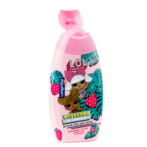 Детская пена для ванны L.O.L. Surprise!, с ароматом клубника со сливками, от 3-х лет, 250 мл., Longa Vita