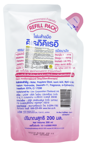 Мыло-пенка антибактериальная для рук Воздушное мыло (запасной блок), 200 мл, LION Thailand